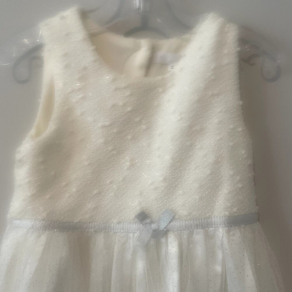 Christmas Holiday Sparkle Tulle Dress with Matching Coat Sz 4T - Picture 4 of 13